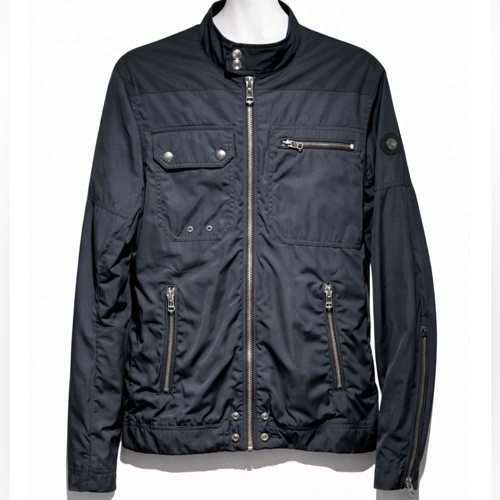 Diesel Men’s Teflon Jacket | Lightweight J-Rise Motorcycle Nylon Jacket